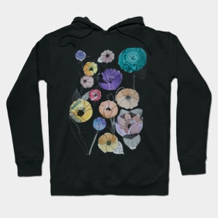 Jewel toned watercolor illustration Hoodie